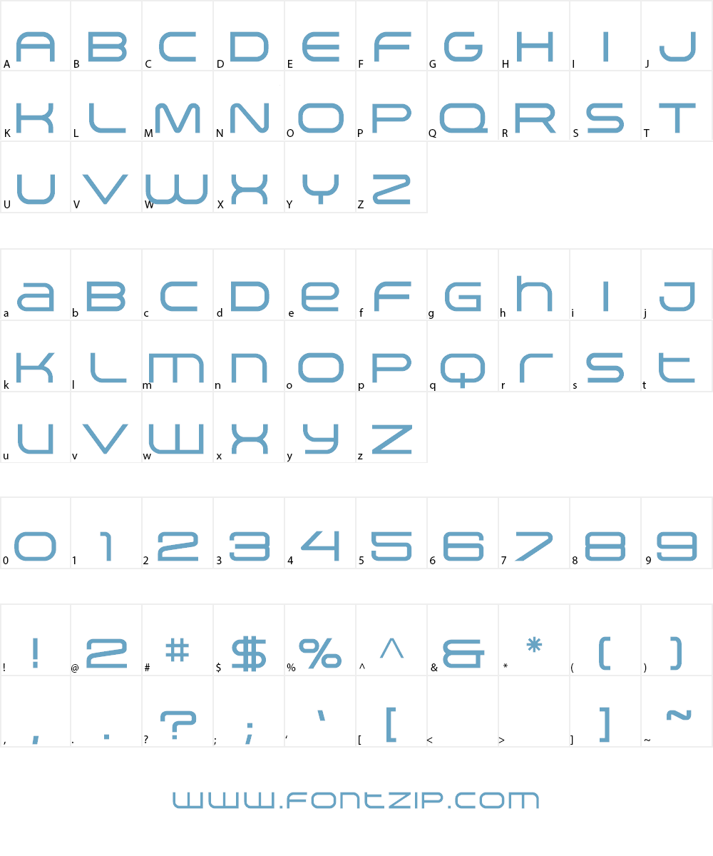 Arkitech Medium Font Character